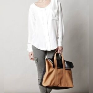3.1 Philip Lim Leather two tone (tan/ black) 31 Hour Tote Bag